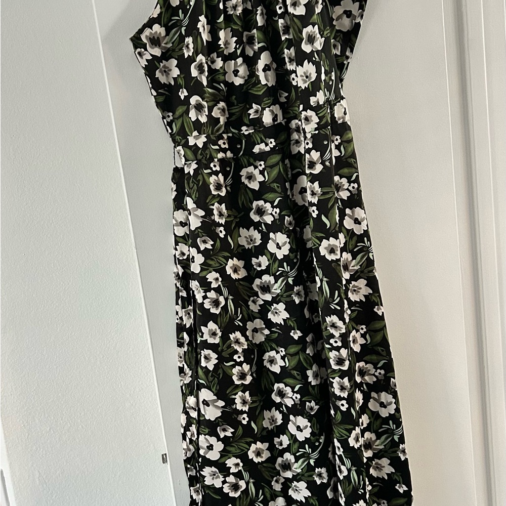 Bebe Black and White Floral Dress